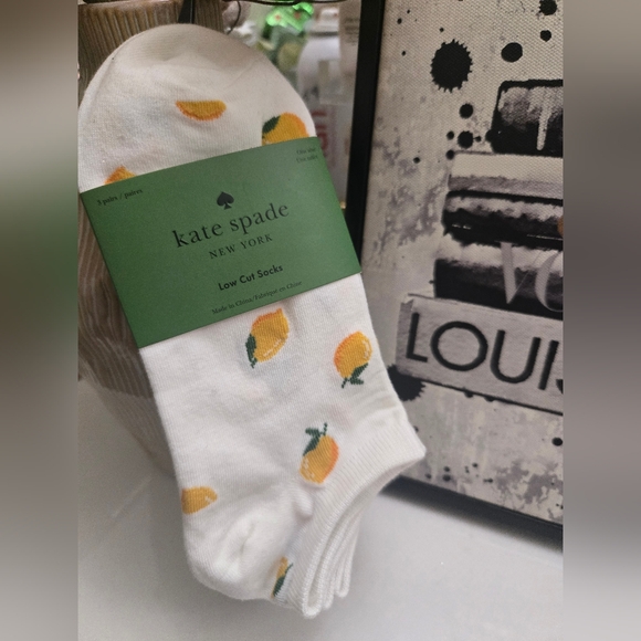 kate spade Accessories - Kate Spade Lemons Low Cut Socks Set Of 3 NWT
